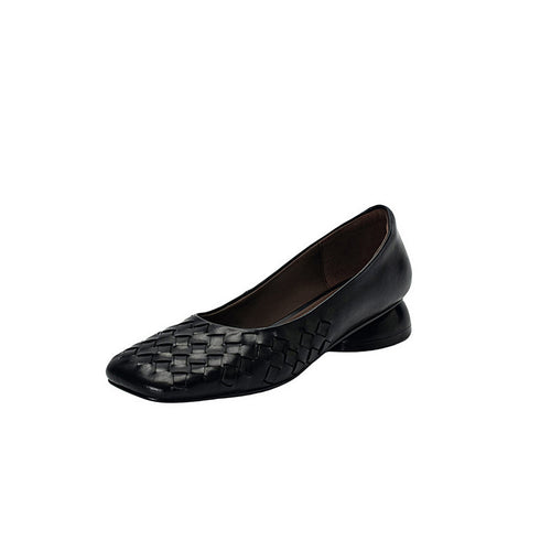 Women's Woven Square-Toe Heels