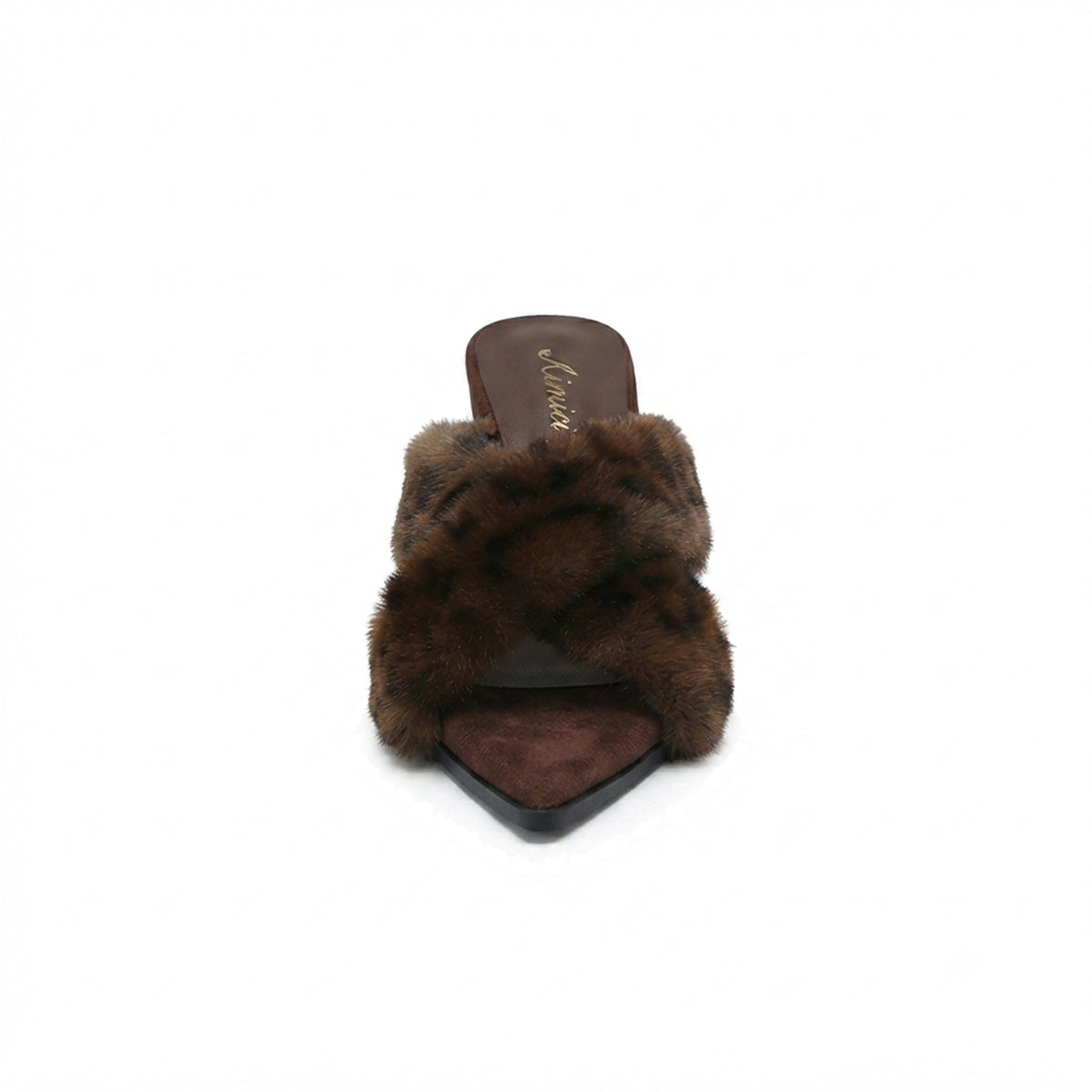 CROSSOVER FAUX FUR MULES