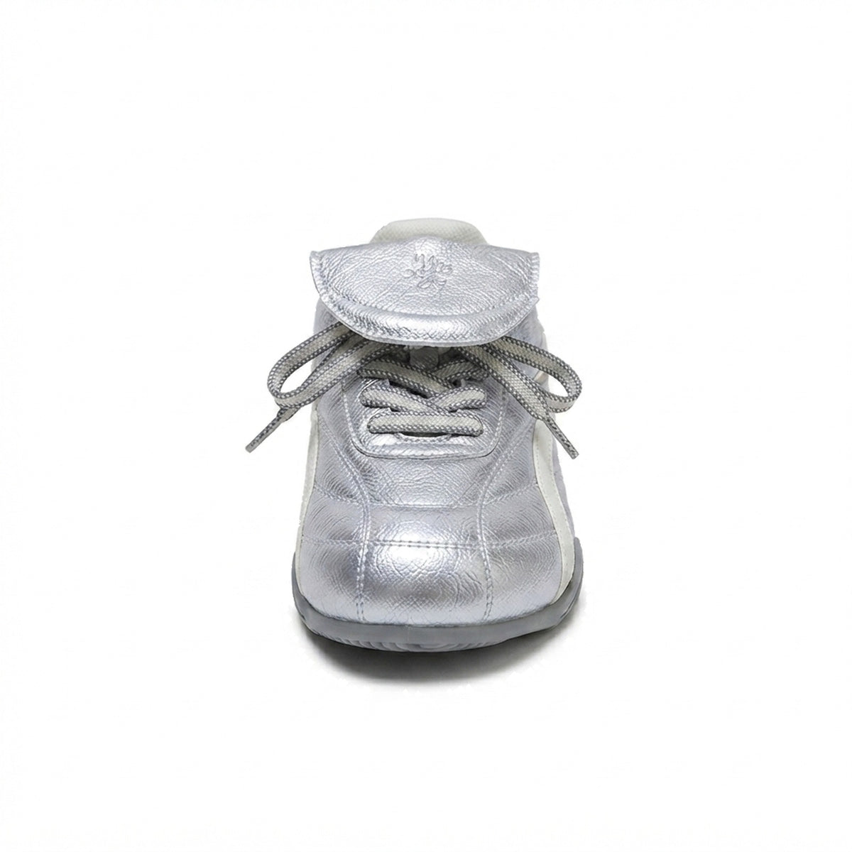 METALLIC FOLD OVER TONGUE SNEAKERS