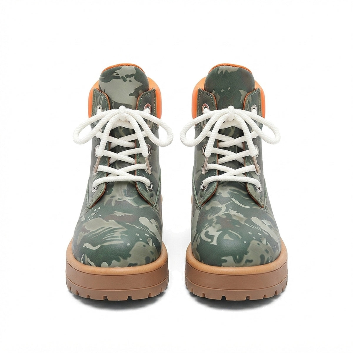 MEN'S CAMO PRINT LACE-UP BOOTS