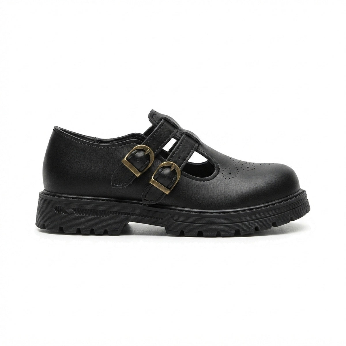 Kids' T-Bar Buckle Lug Sole Shoes