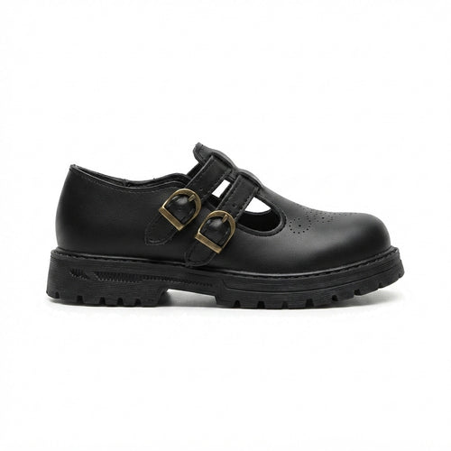 Kids' T-Bar Buckle Lug Sole Shoes