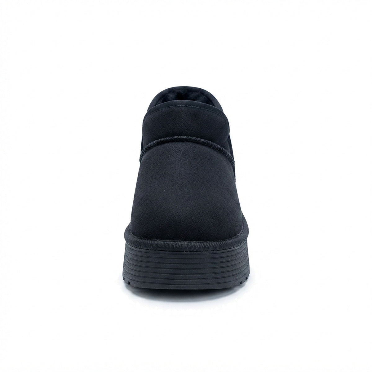 PLATFORM FAUX SUEDE ANKLE BOOTS