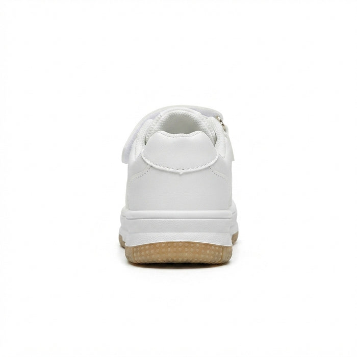 Kids' White Velcro Court Sneakers