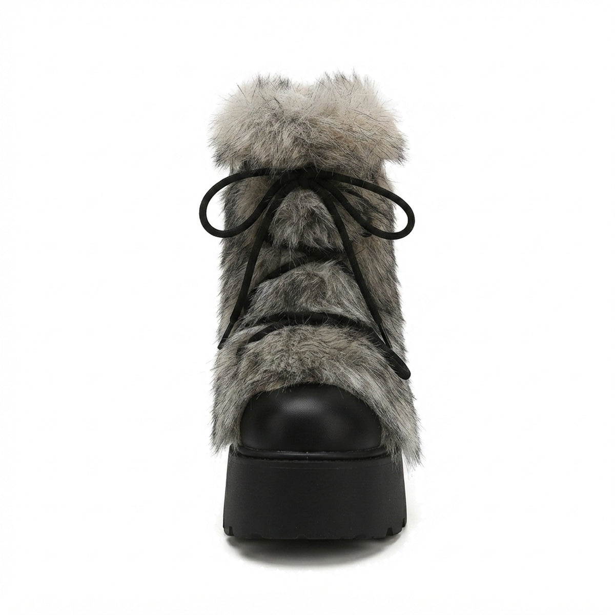 FAUX FUR PLATFORM SNOW BOOTS