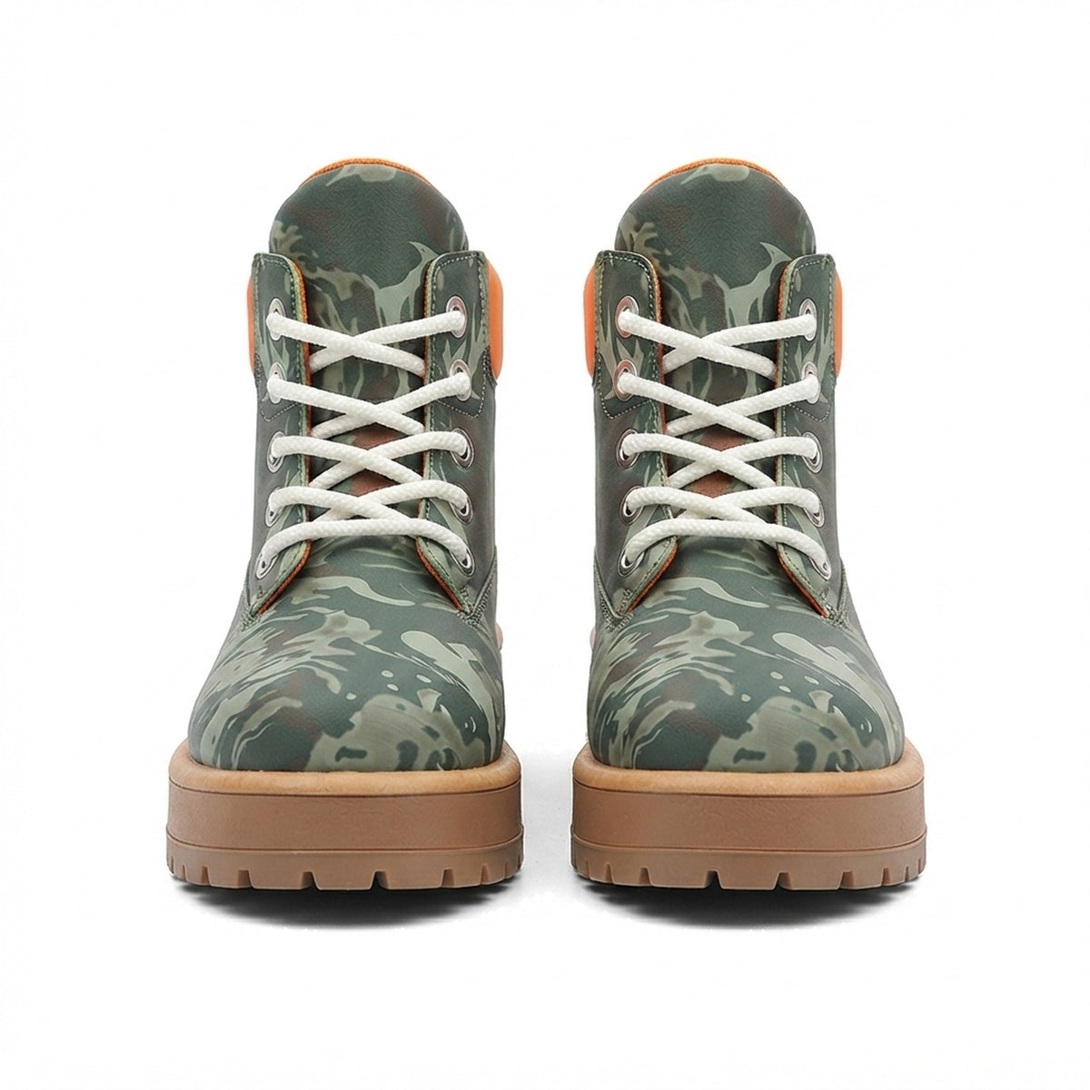 MEN'S CAMO PRINT LACE-UP BOOTS