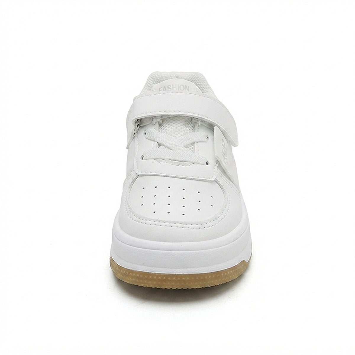 KIDS' WHITE VELCRO COURT SNEAKERS