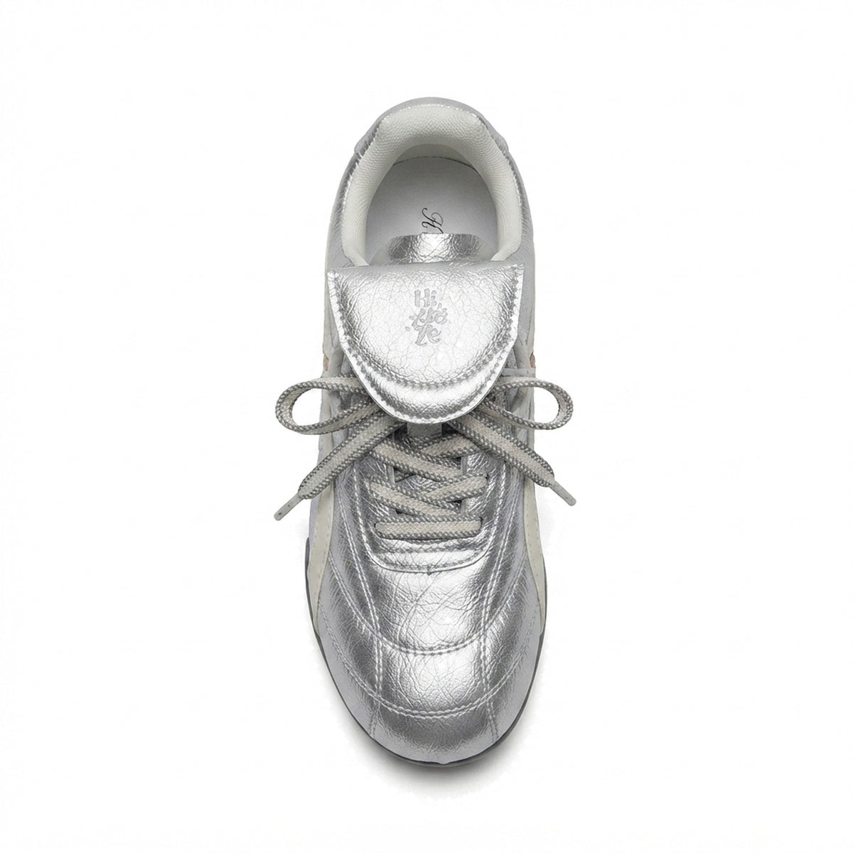 METALLIC FOLD OVER TONGUE SNEAKERS