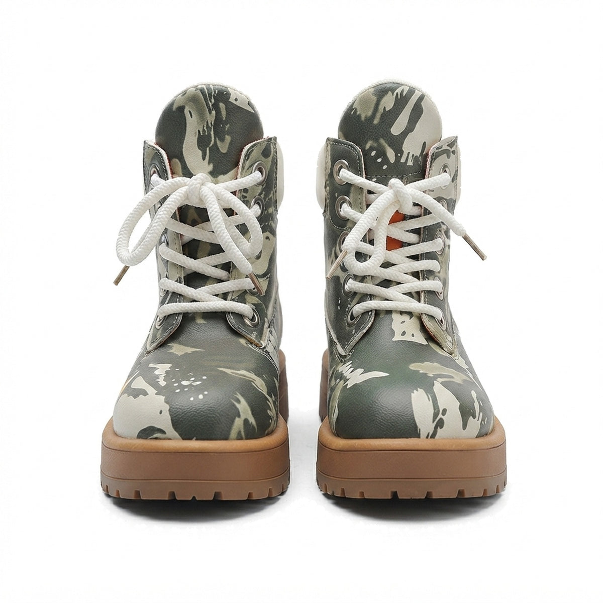 MEN'S CAMO PRINT LACE-UP BOOTS