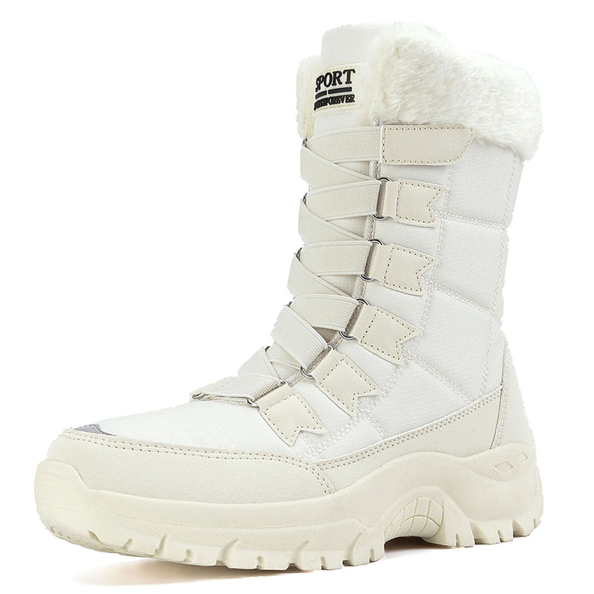 TALL FAUX FUR SNOW BOOTS