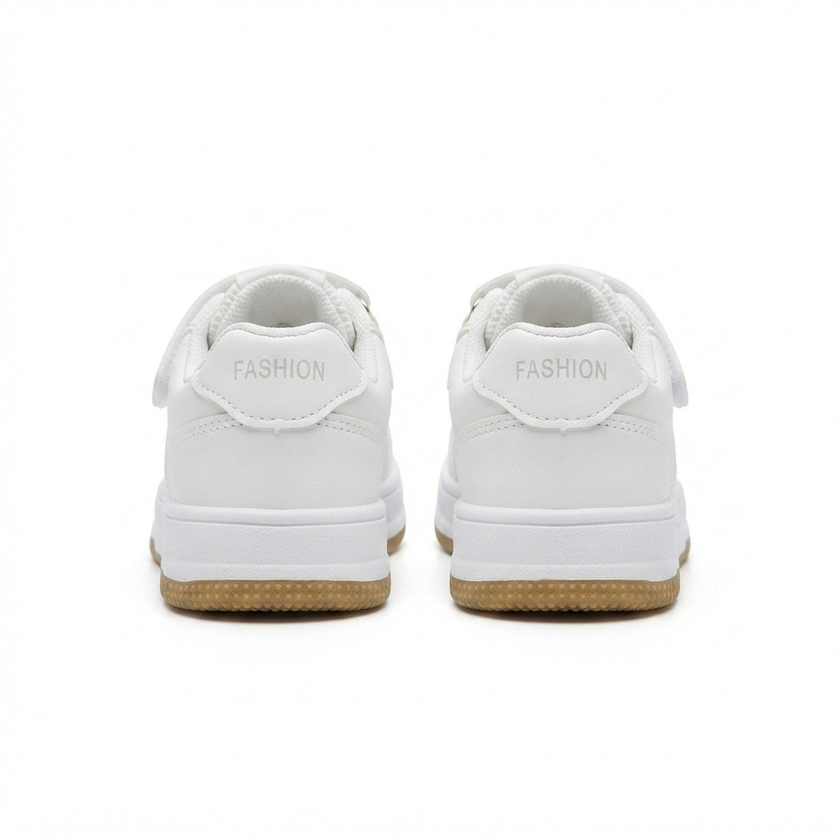 KIDS' WHITE VELCRO COURT SNEAKERS