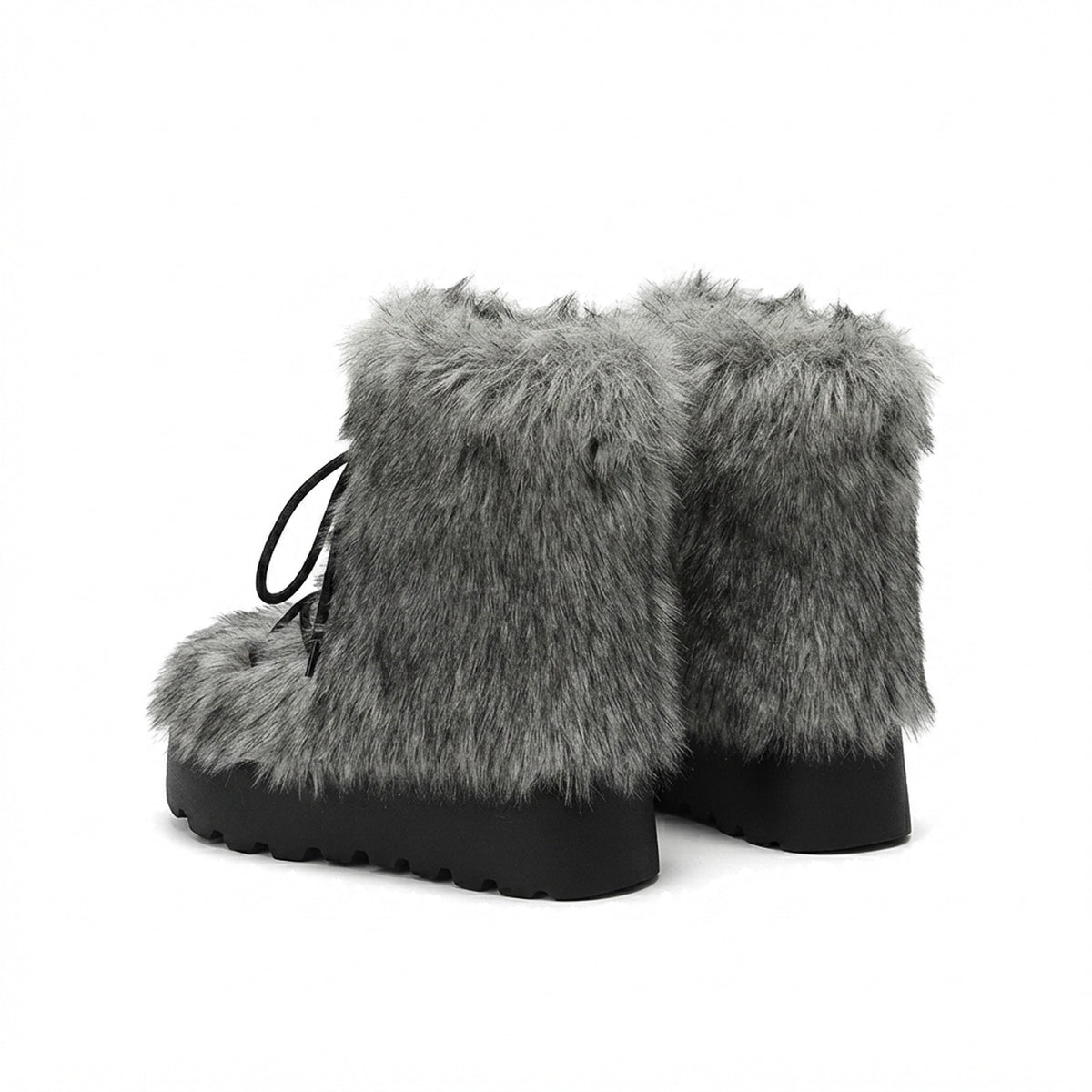 FAUX FUR PLATFORM SNOW BOOTS