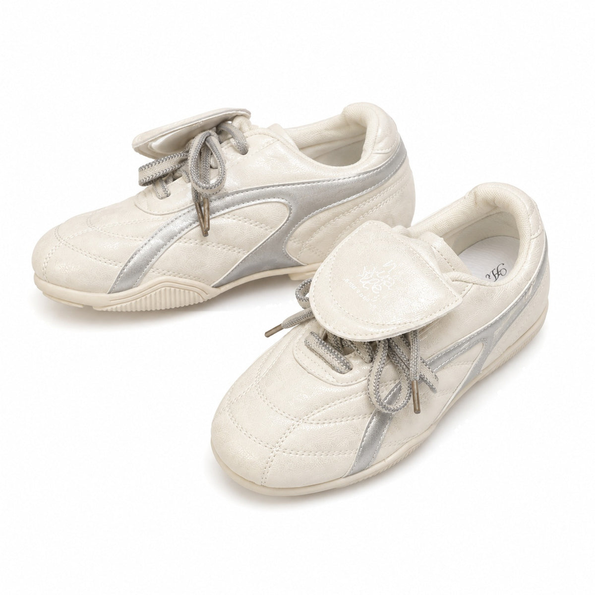 METALLIC FOLD OVER TONGUE SNEAKERS