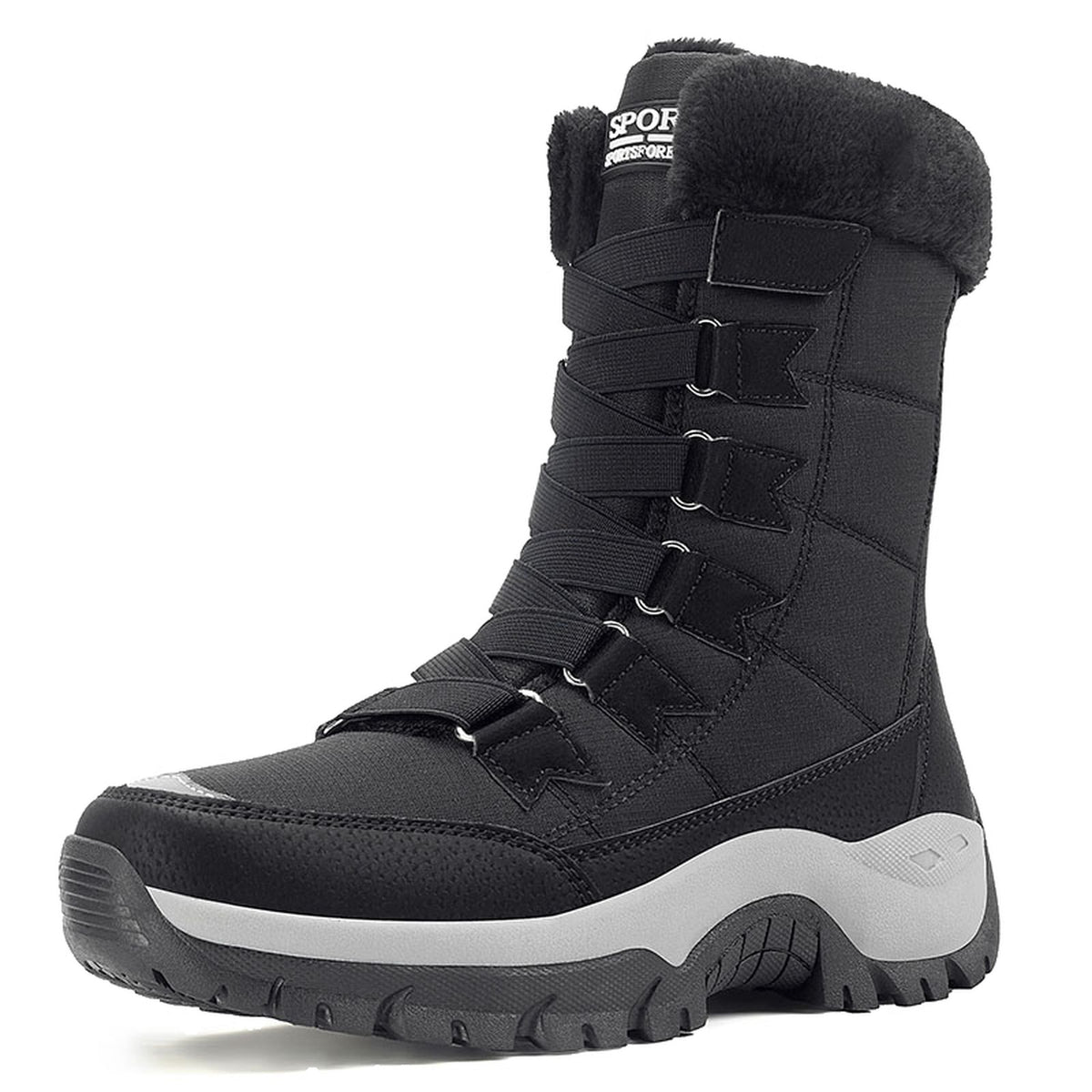TALL FAUX FUR SNOW BOOTS