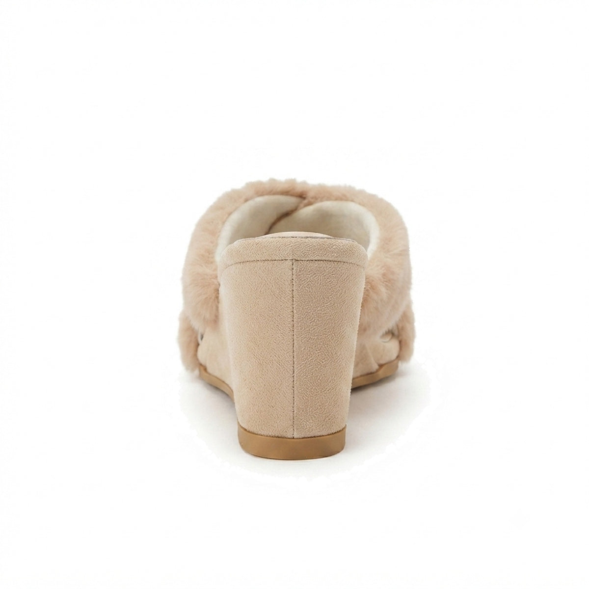 CROSSOVER FAUX FUR MULES