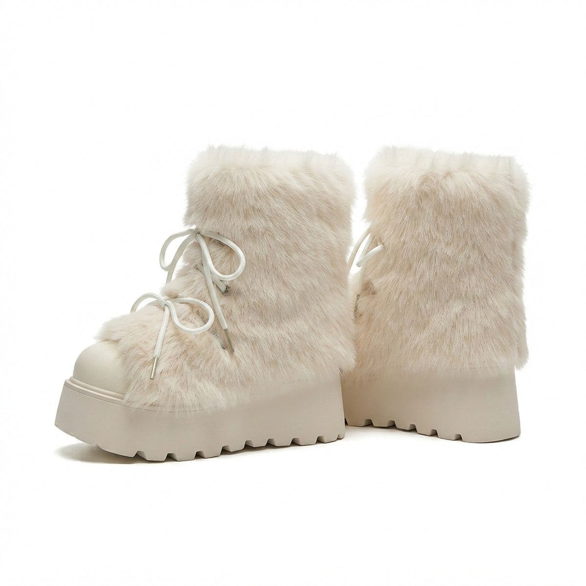 FAUX FUR PLATFORM SNOW BOOTS