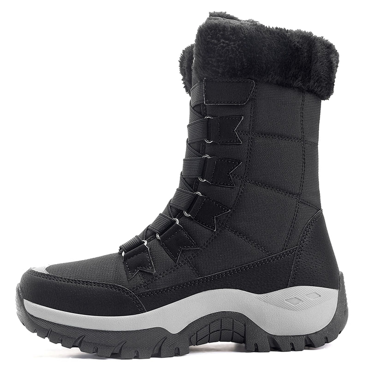 TALL FAUX FUR SNOW BOOTS