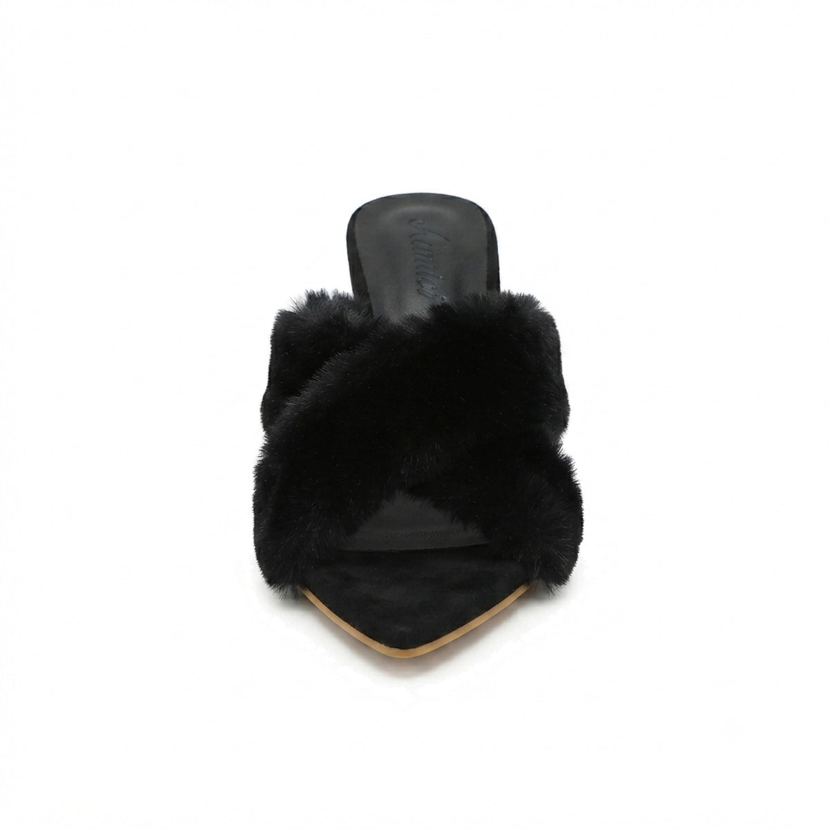 CROSSOVER FAUX FUR MULES