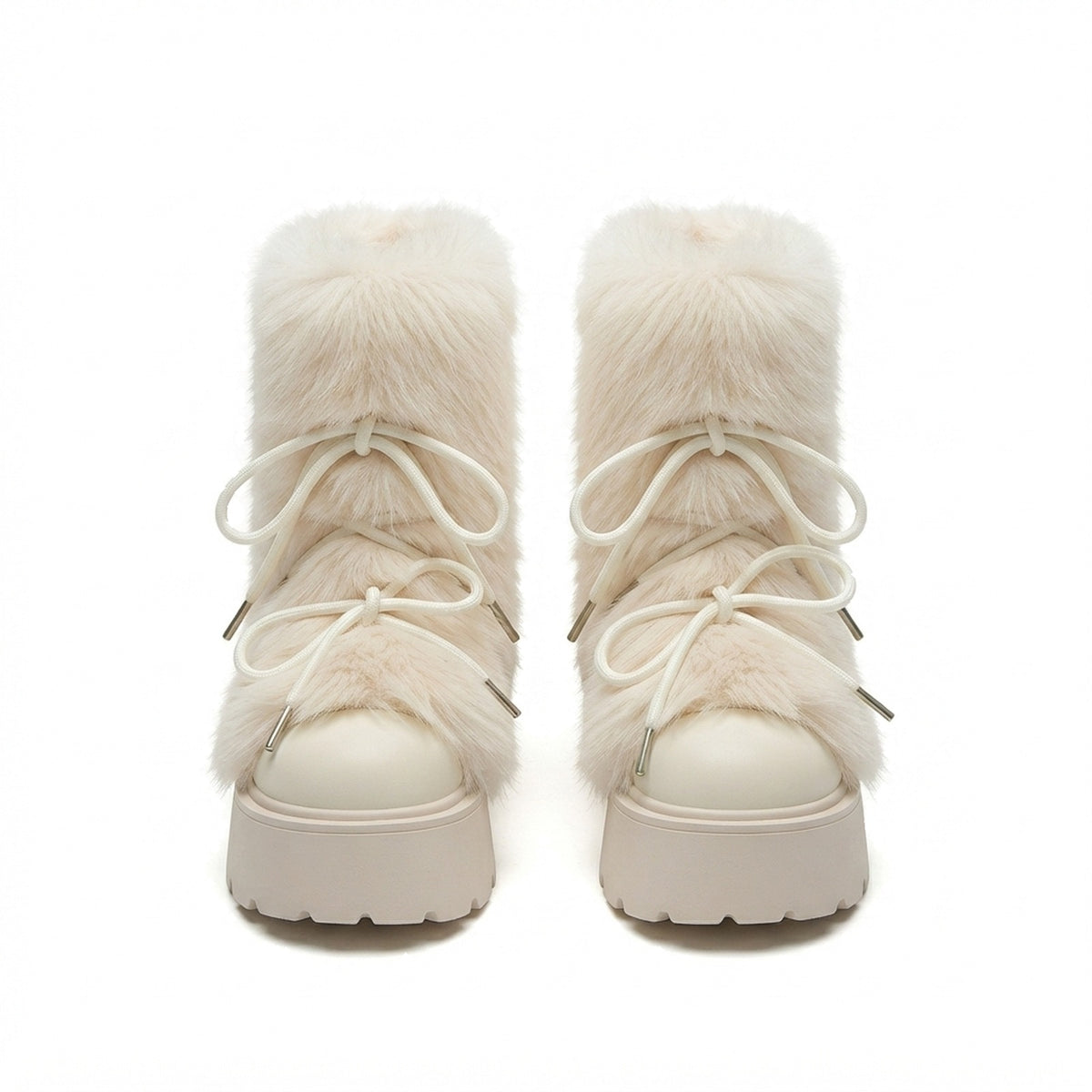 FAUX FUR PLATFORM SNOW BOOTS