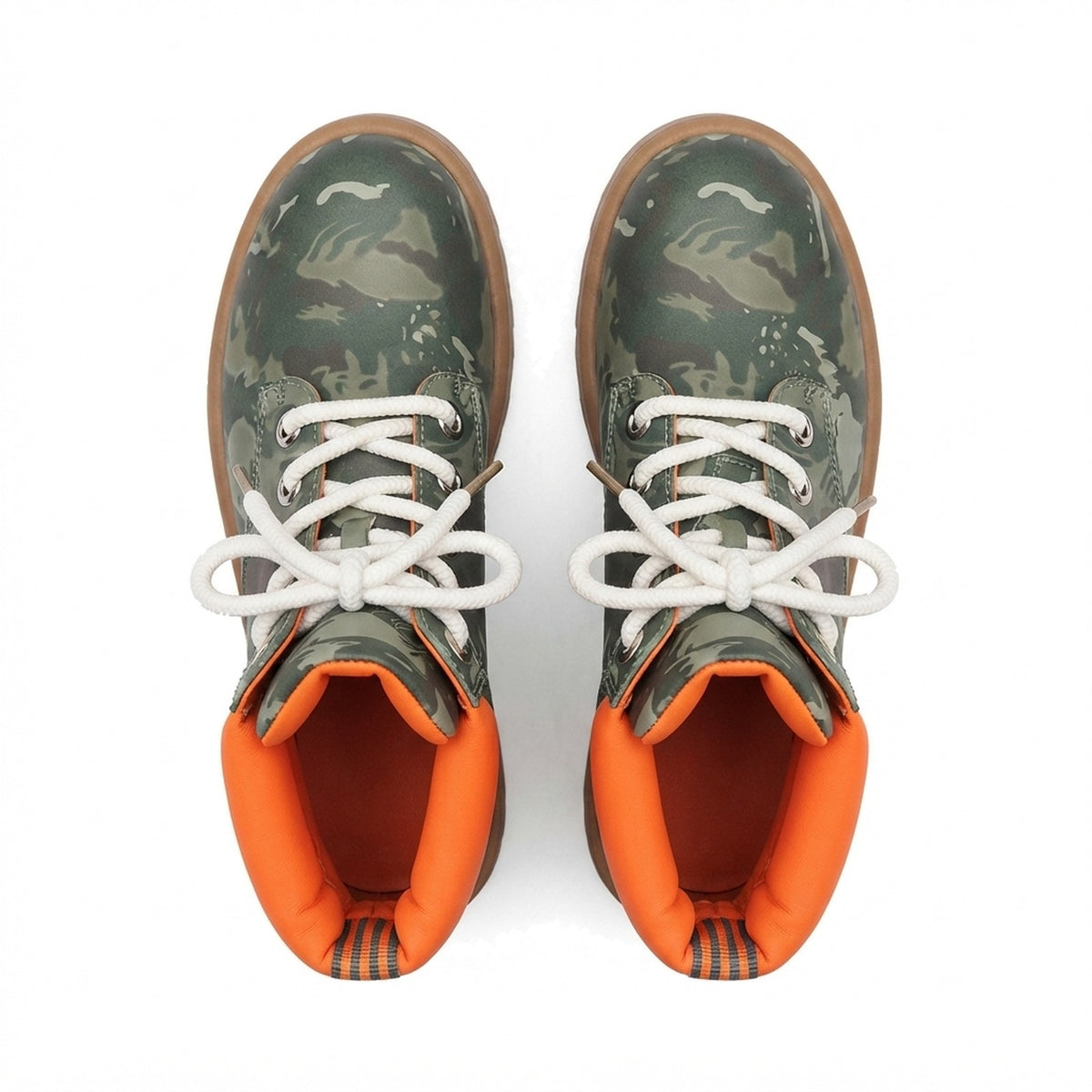MEN'S CAMO PRINT LACE-UP BOOTS
