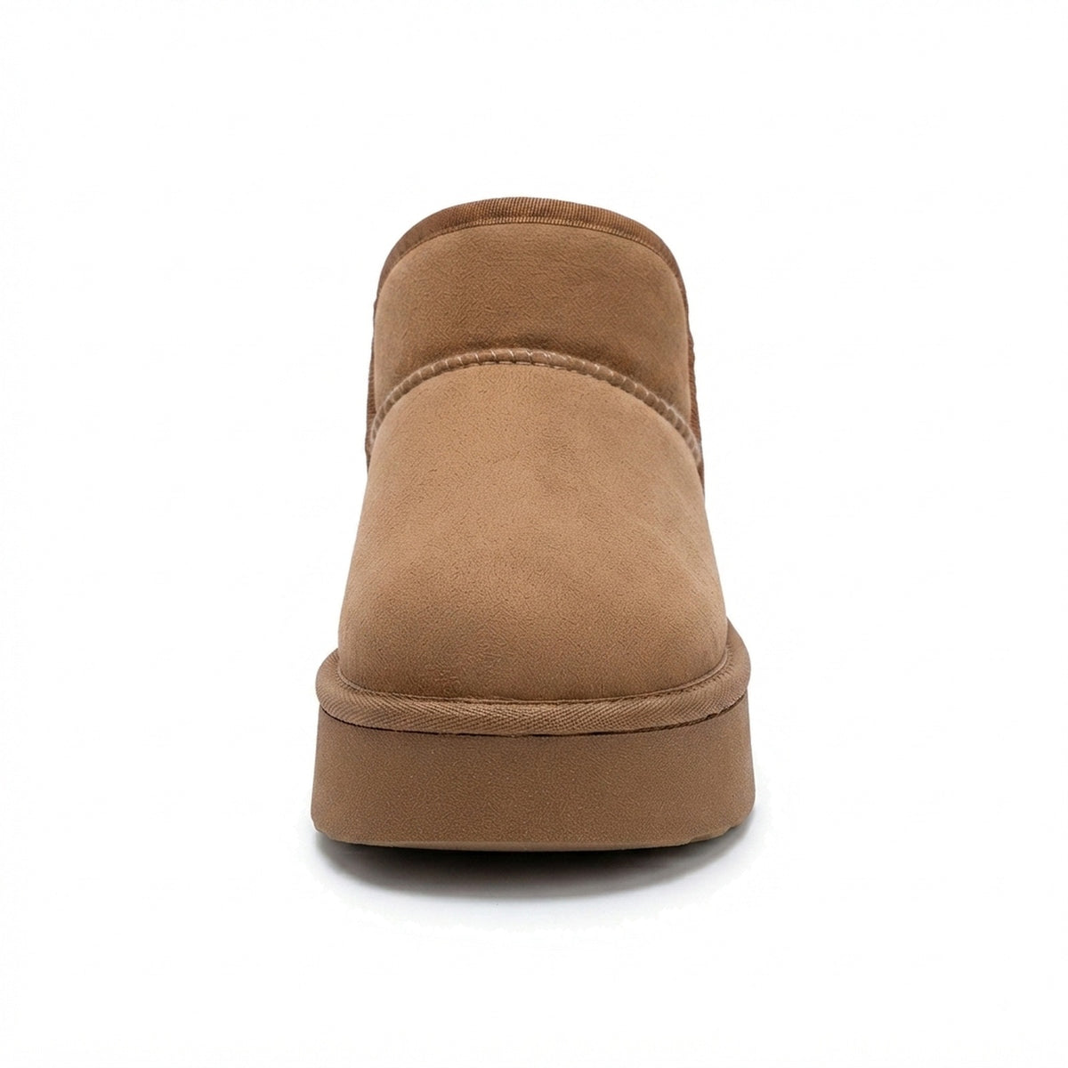 PLATFORM FAUX SUEDE ANKLE BOOTS