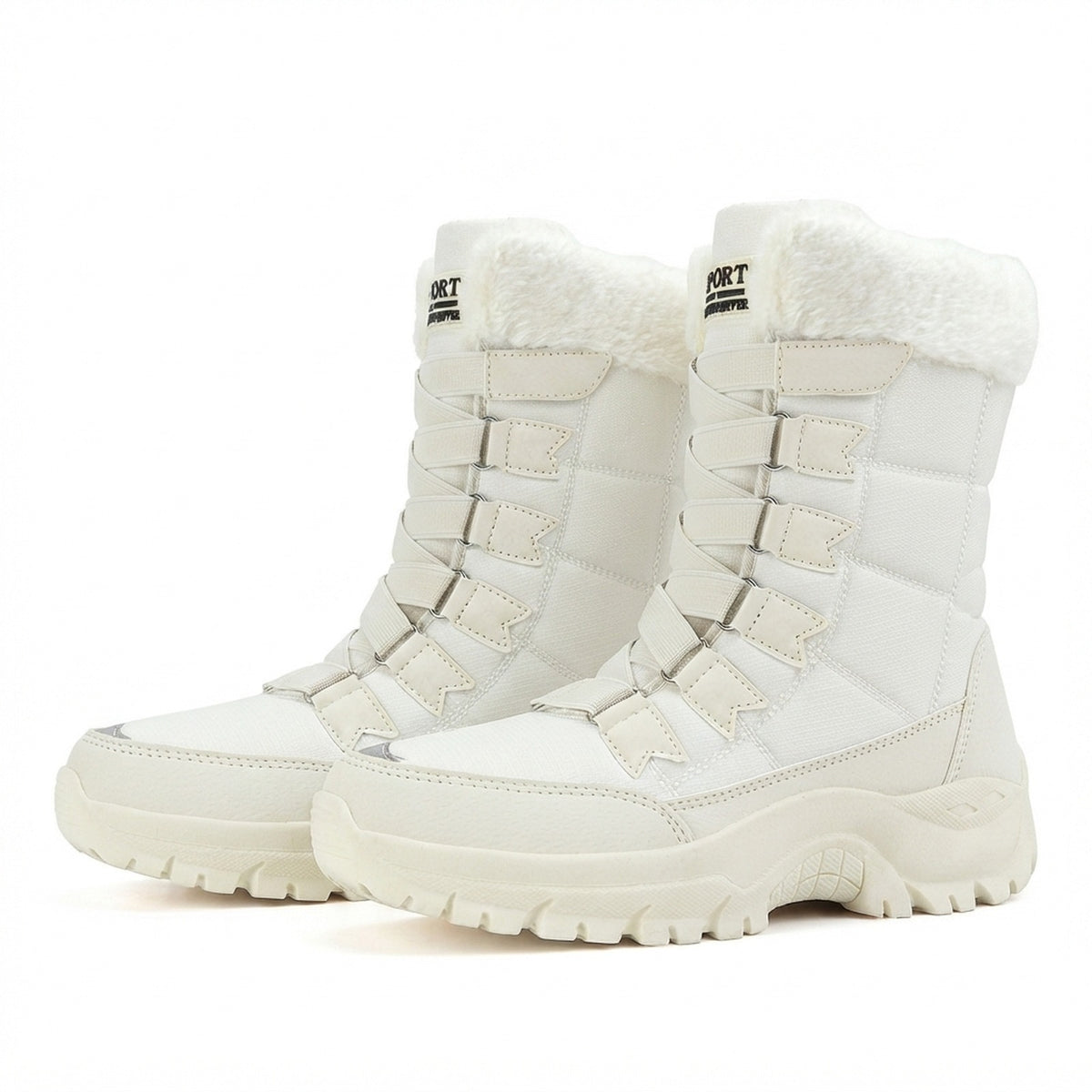 TALL FAUX FUR SNOW BOOTS