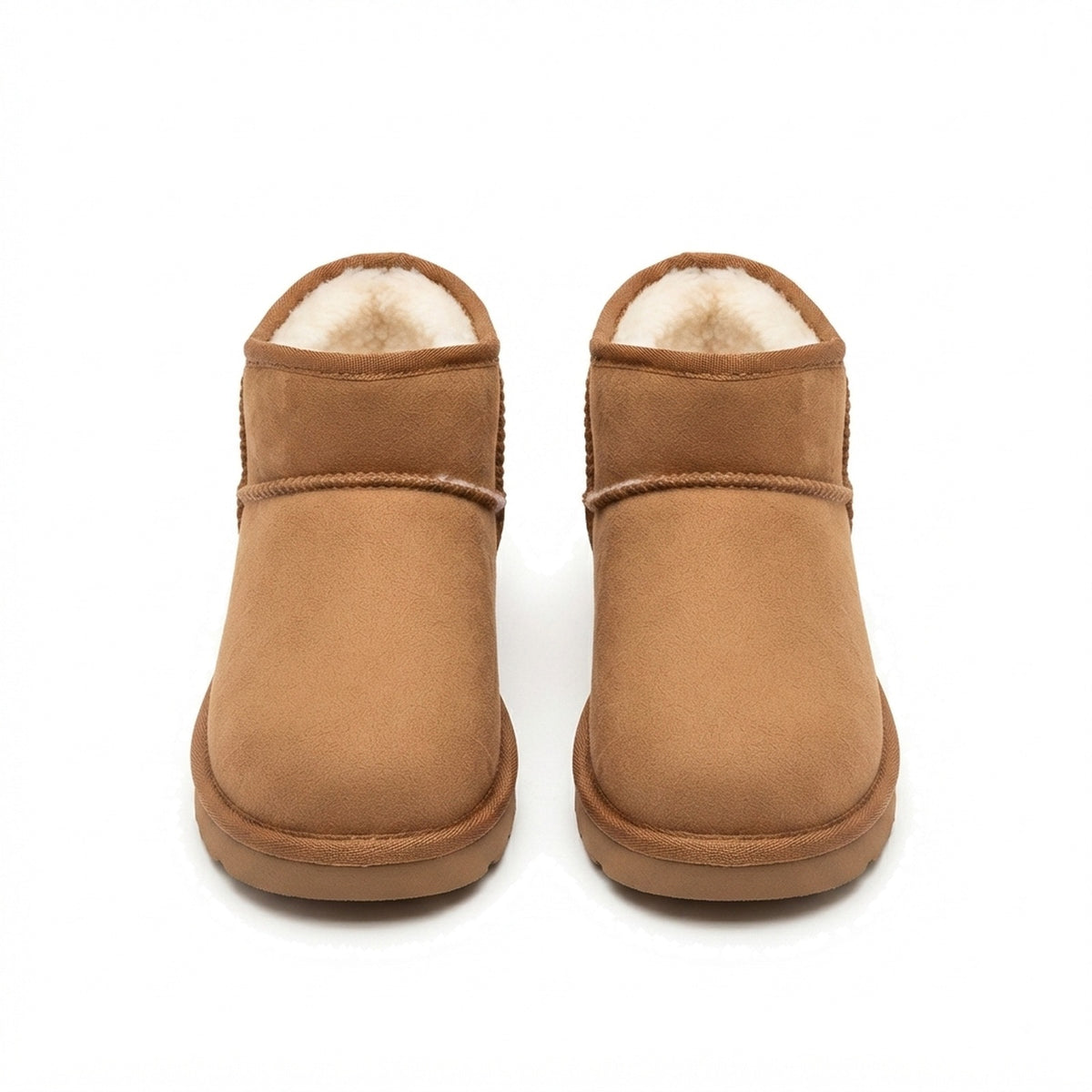 PLATFORM FAUX SUEDE ANKLE BOOTS