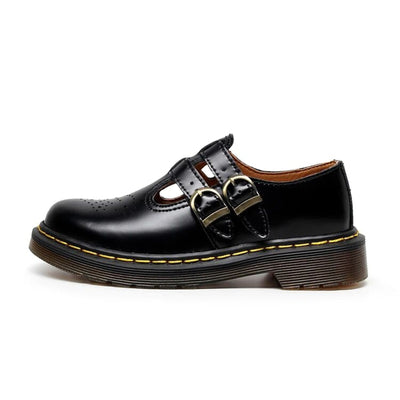 Women's Twin Buckle Mary Jane Flats