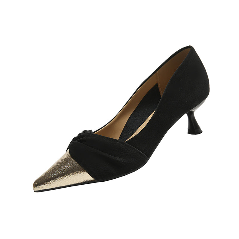 KITTEN HEEL PUMPS