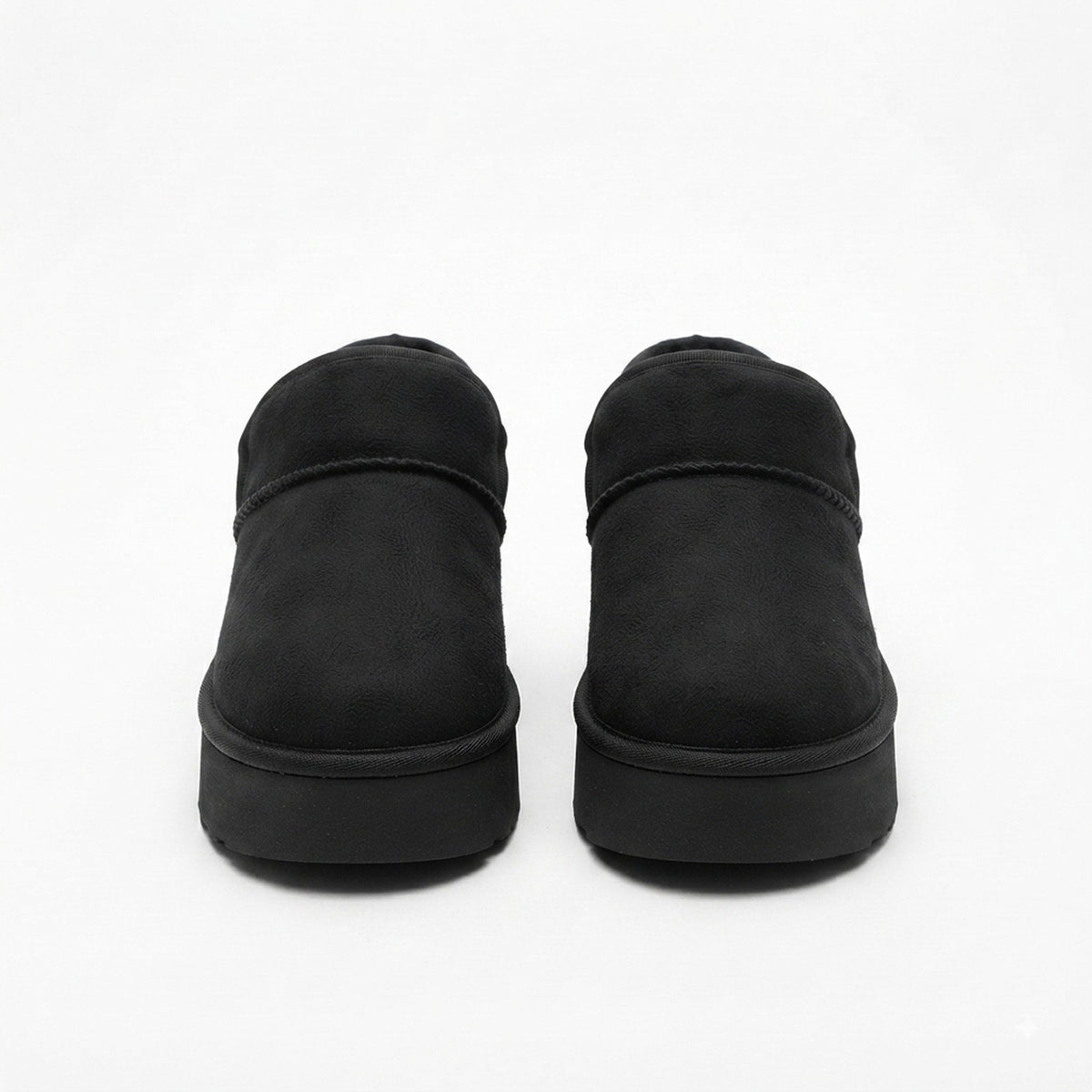 PLATFORM FAUX SUEDE ANKLE BOOTS