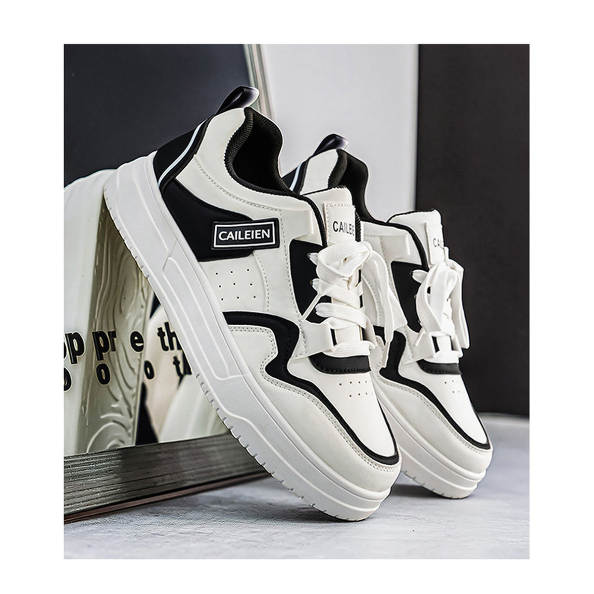 Men's Panelled Court Sneakers