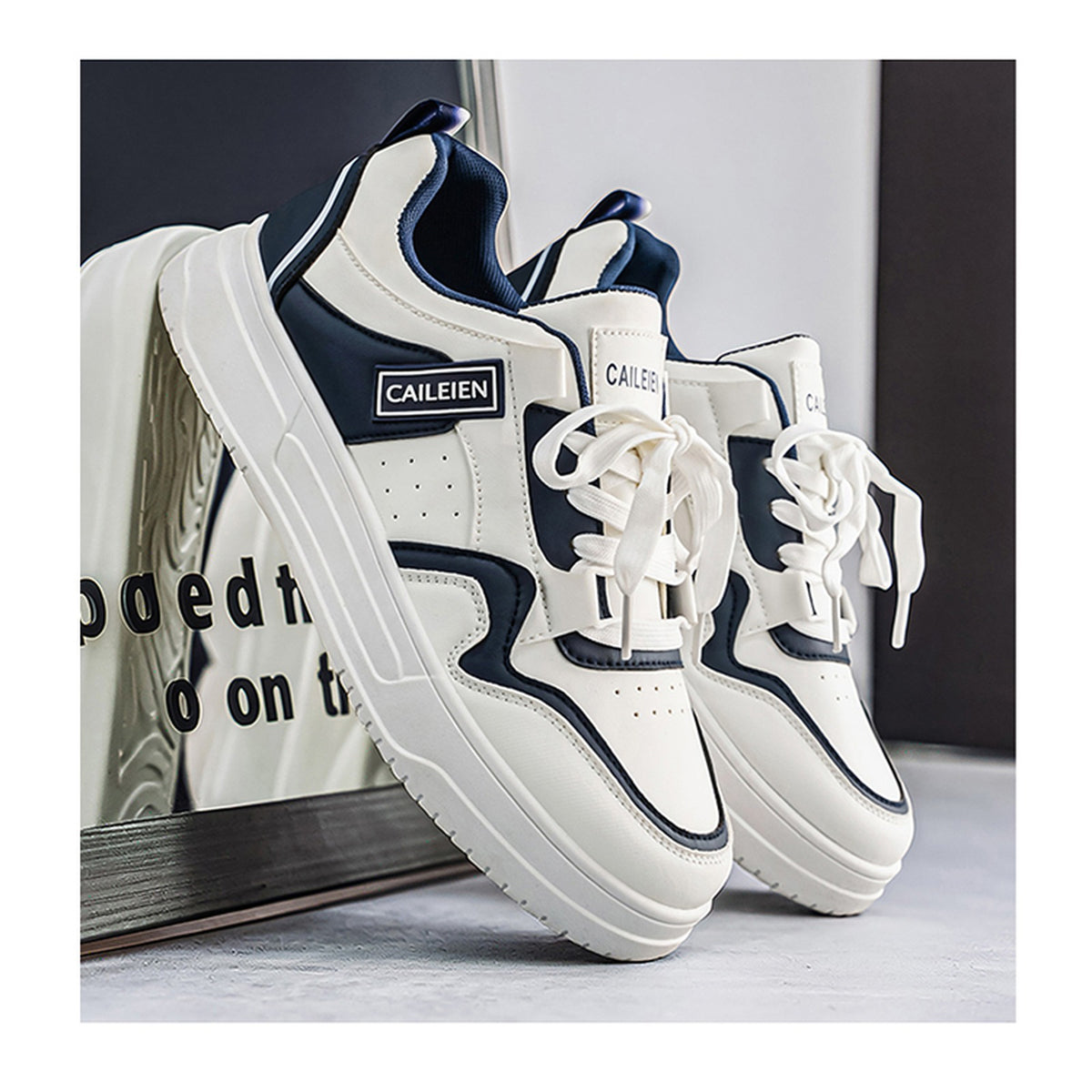 Men's Panelled Court Sneakers