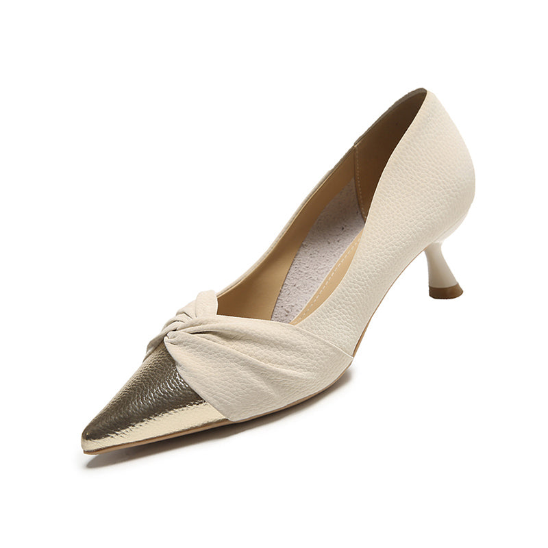 KITTEN HEEL PUMPS
