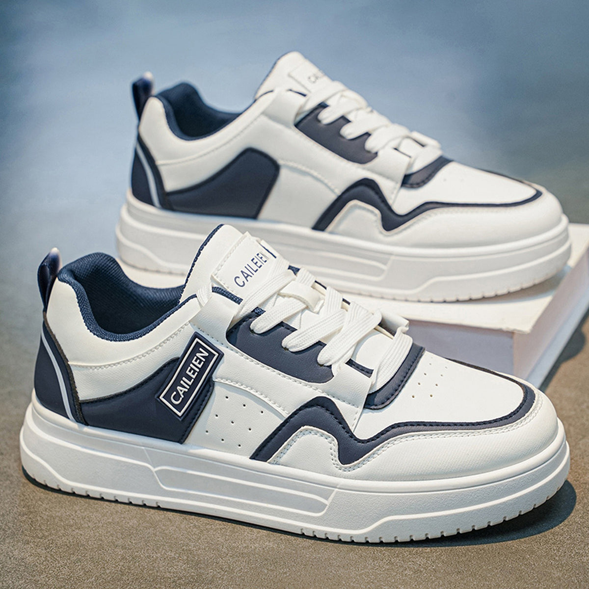 Men's Panelled Court Sneakers