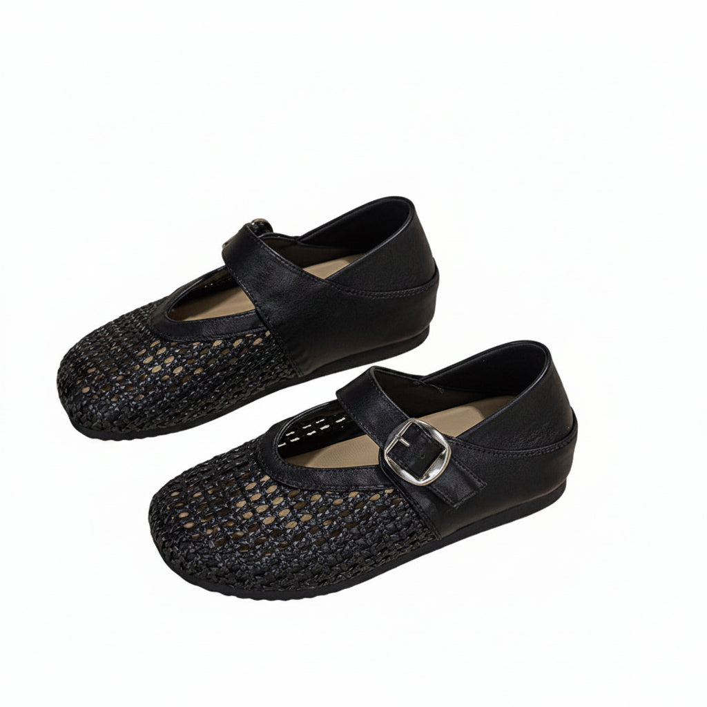 RETRO WOVEN MARY JANES