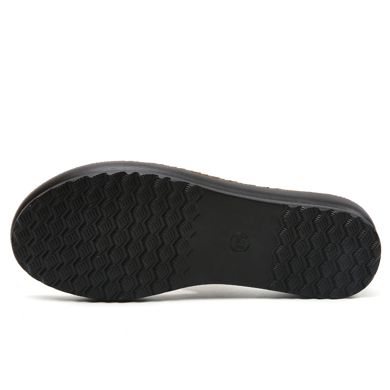 COMFORT VEGAN LEATHER WEDGE SLIDES