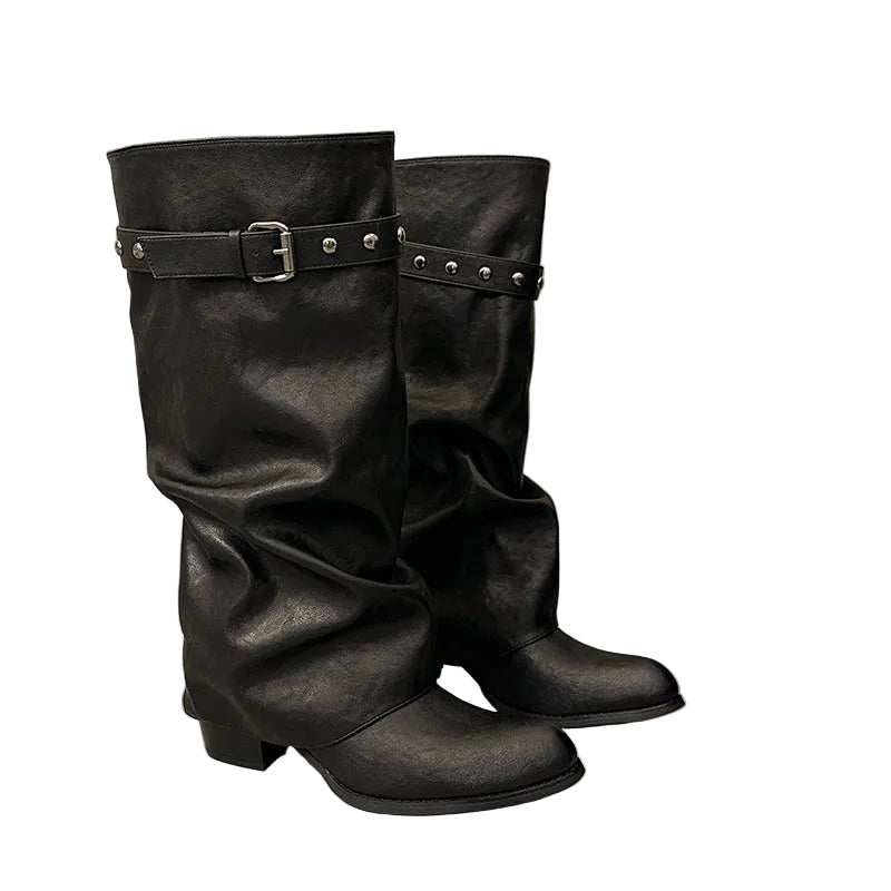 SLOUCHY KNEE-HIGH BOOTS