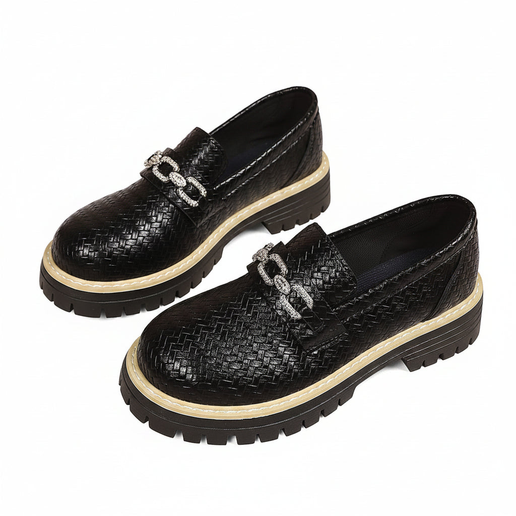 WOVEN TEXTURE LOAFERS