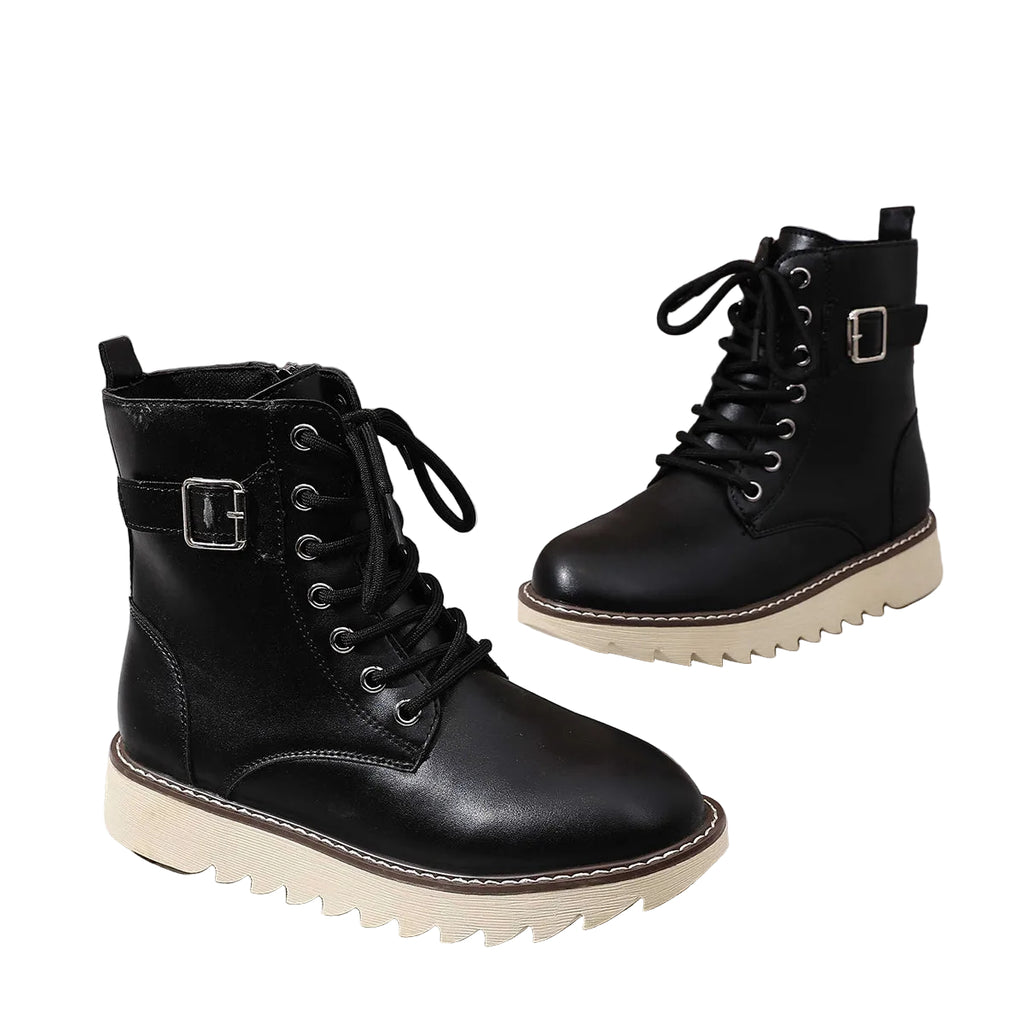 BUCKLE COMBAT BOOTS