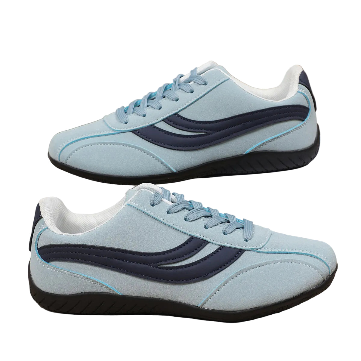 Women's Pale Blue Retro Runner Sneakers
