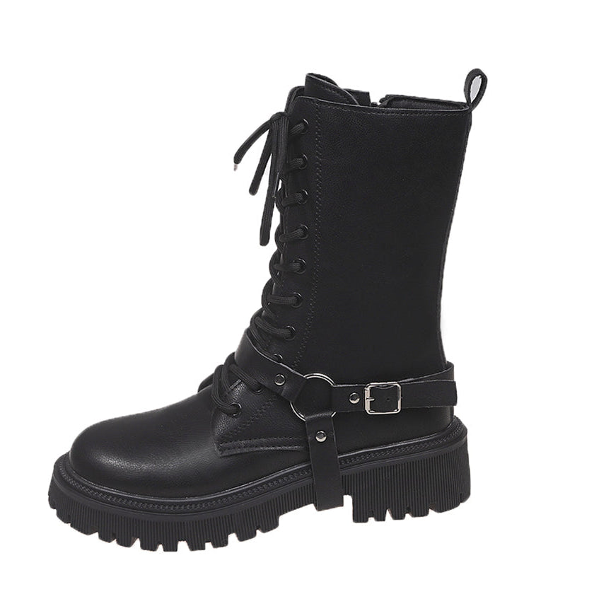 MID-CALF COMBAT BOOTS