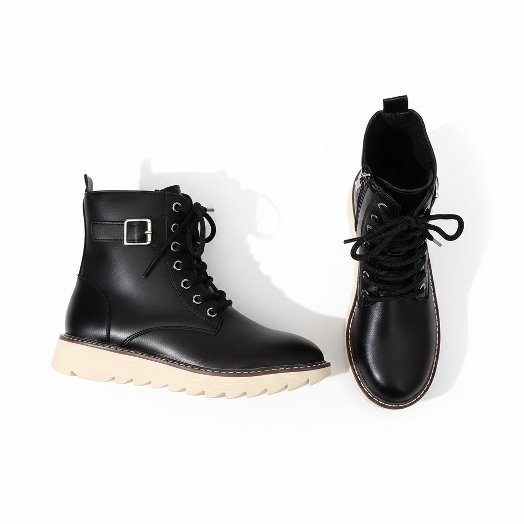 BUCKLE COMBAT BOOTS