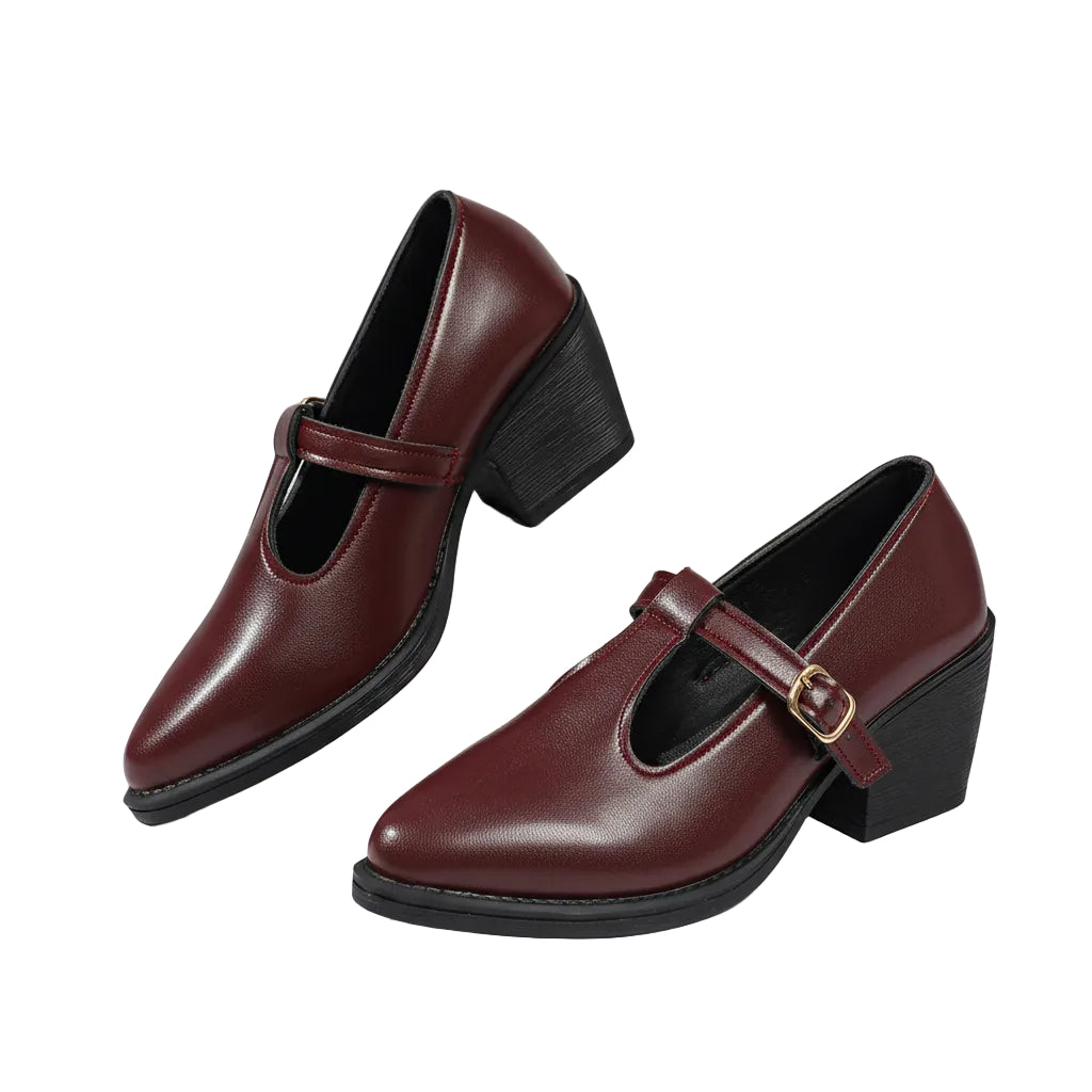 VINTAGE-INSPIRED T-STRAP BLOCK HEEL PUMPS