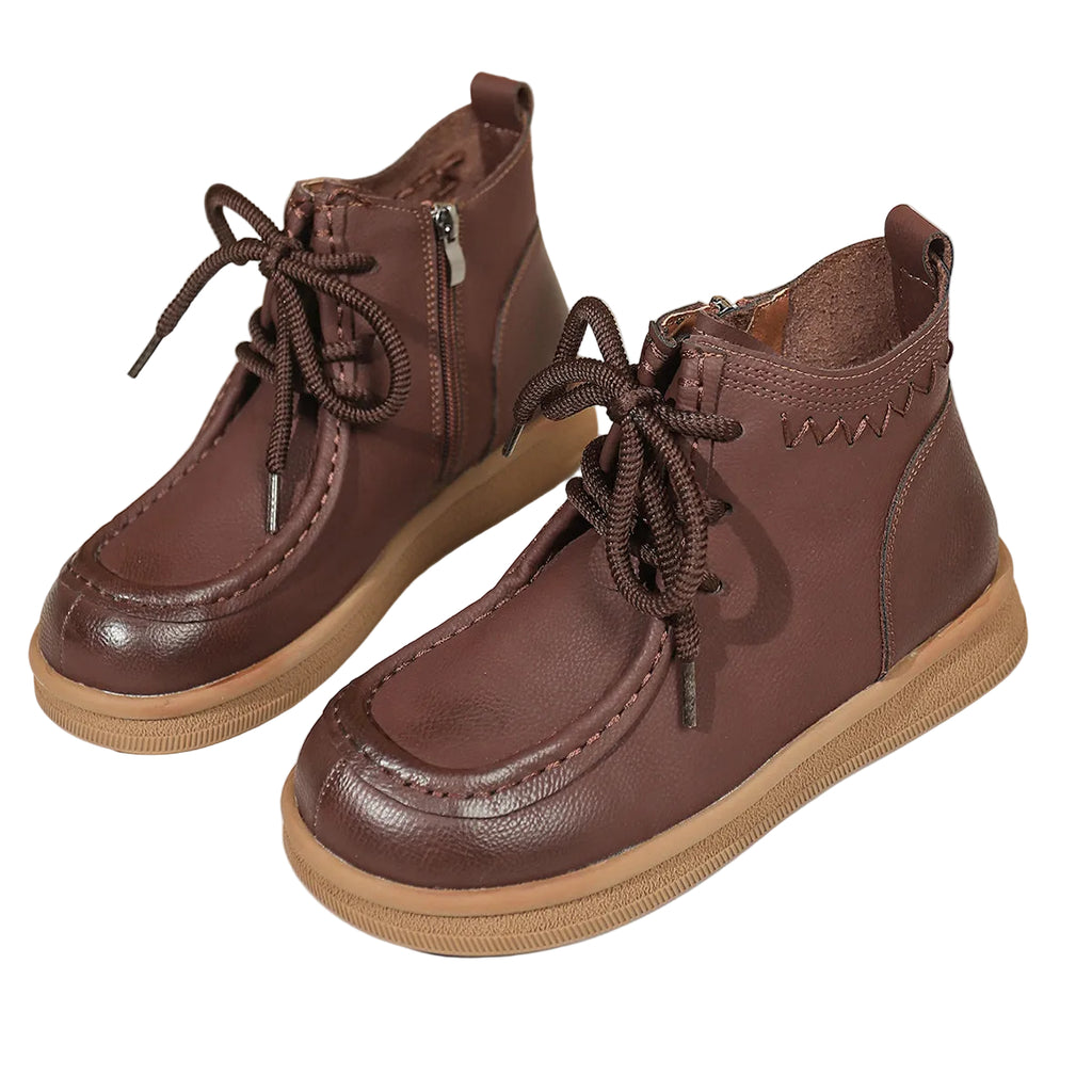 MOC-TOE ANKLE BOOTS