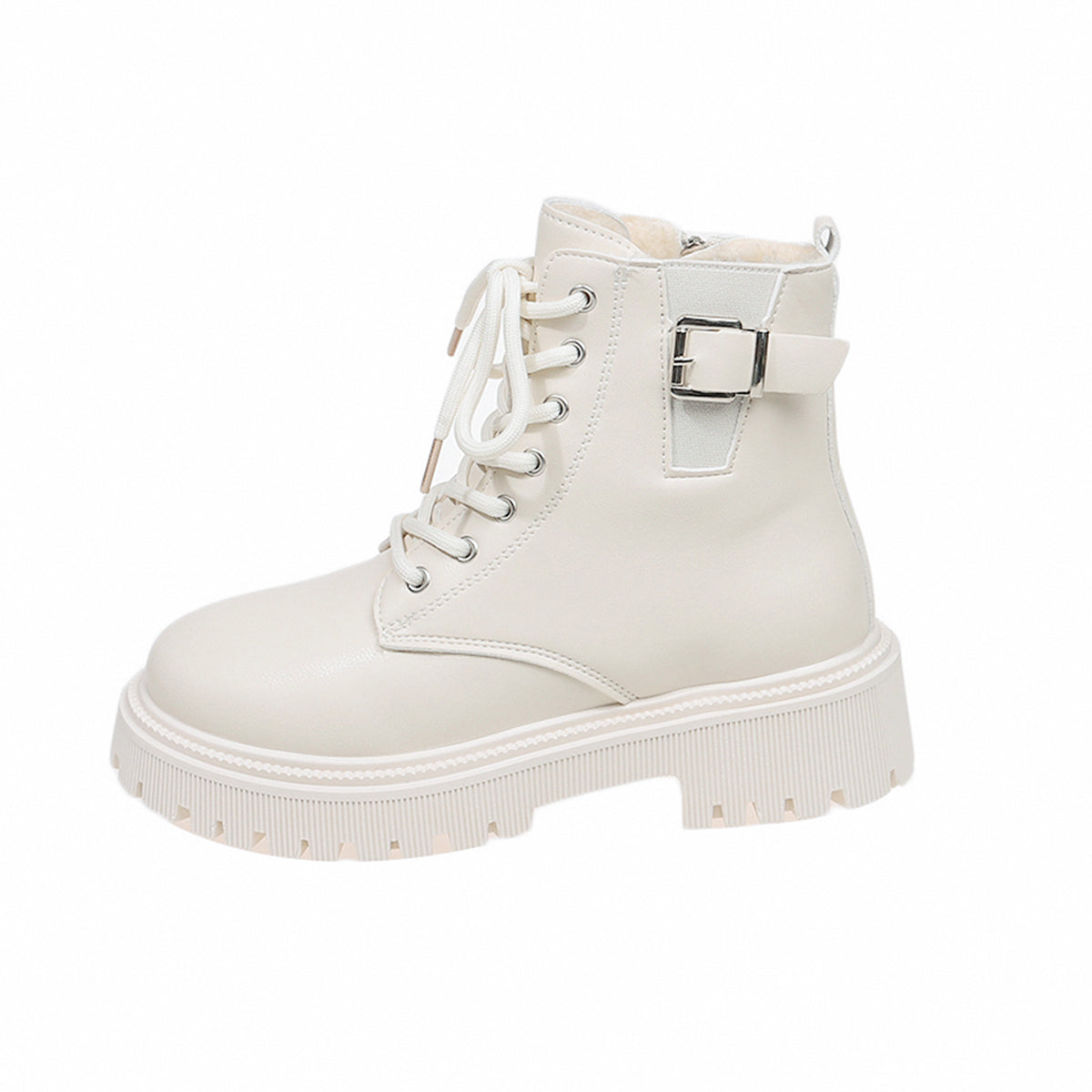 FAUX FUR WINTER COMBAT BOOTS