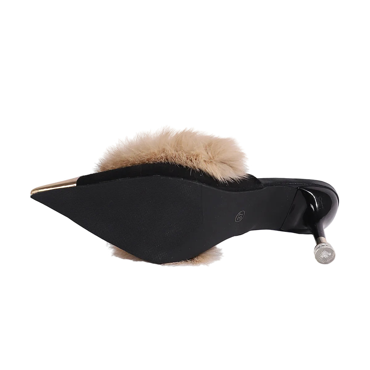 Women's Faux Fur Pointed Toe Mules