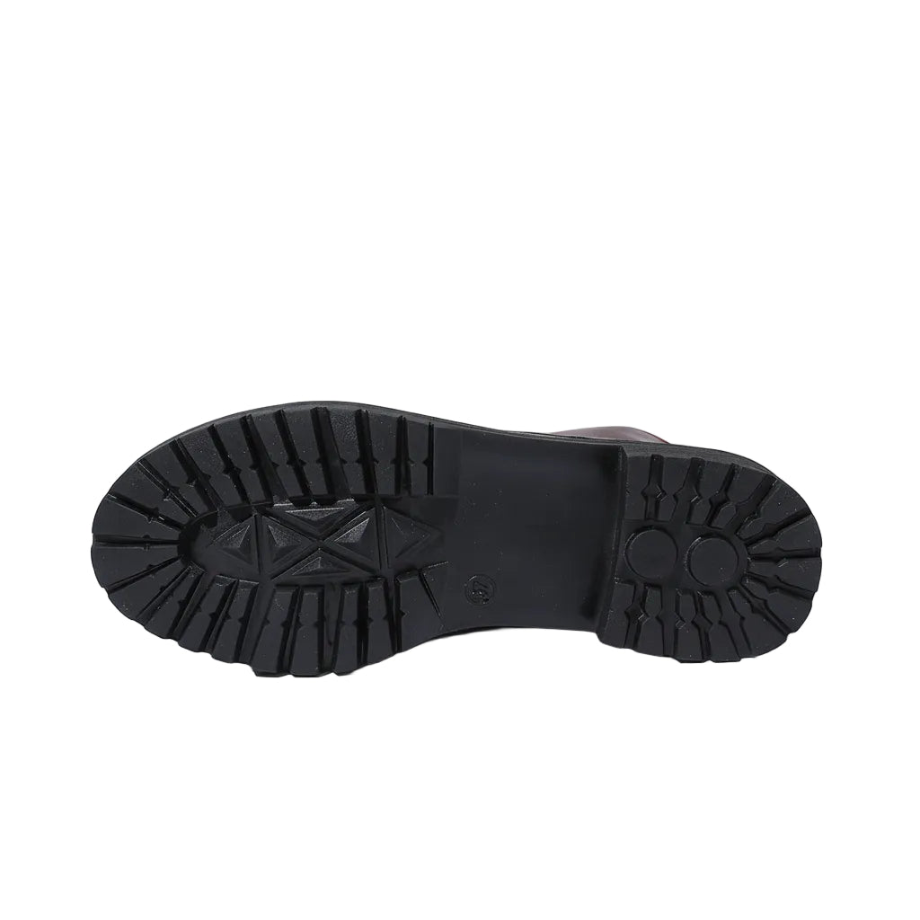 ROUND TOE COMBAT BOOTS