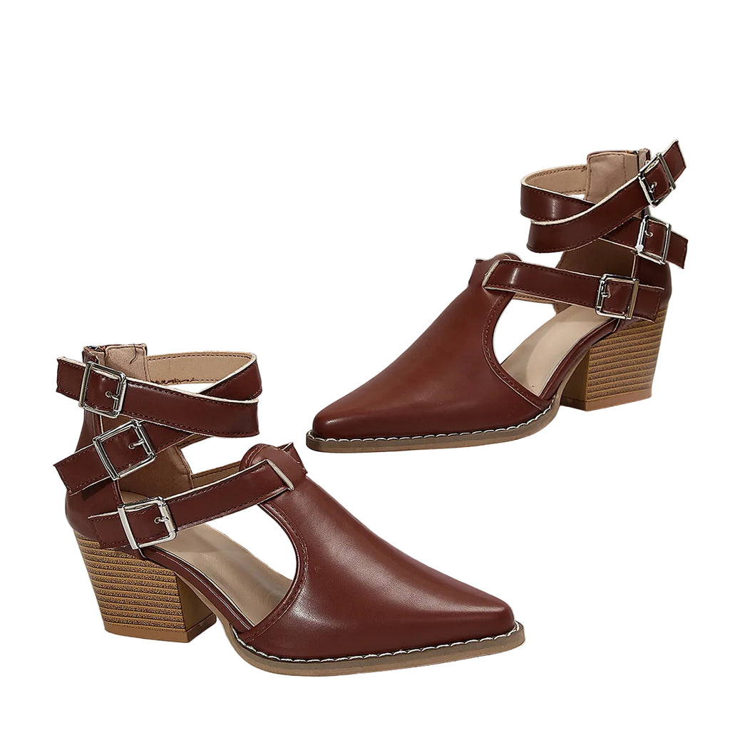 POINTED TOE BLOCK HEELS