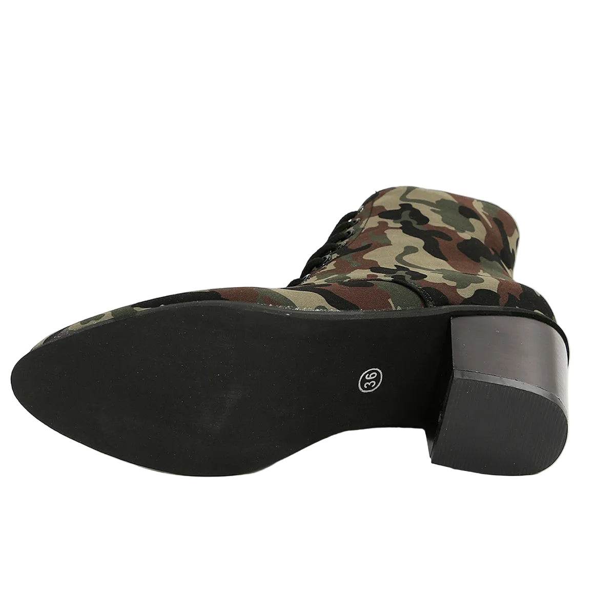 UTILITY CAMO LACE UP ANKLE BOOTS