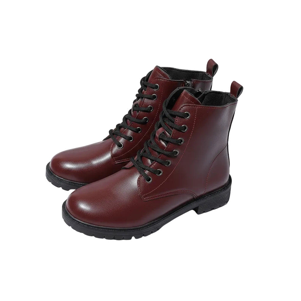 ROUND TOE COMBAT BOOTS